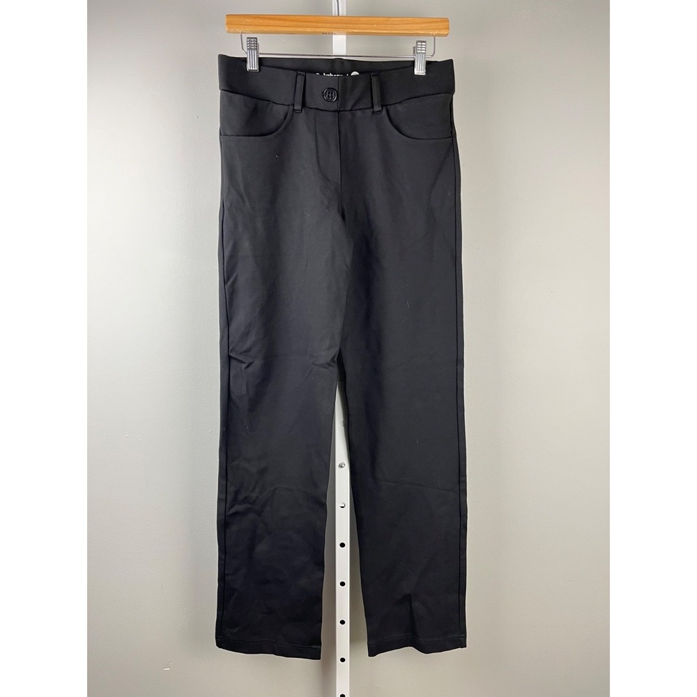 Betabrand Dress Pant Yoga Pants Womens M Black 7-Pocket Ponte Knit Pull On